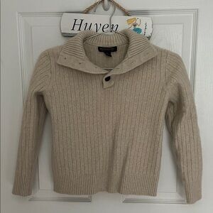 Banana Republic Women's Beige Ribbed Cowl Neck Sweater